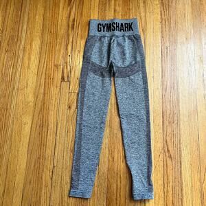 Gymshark Leggings Womens XS Seamless Compression Gray Spellout